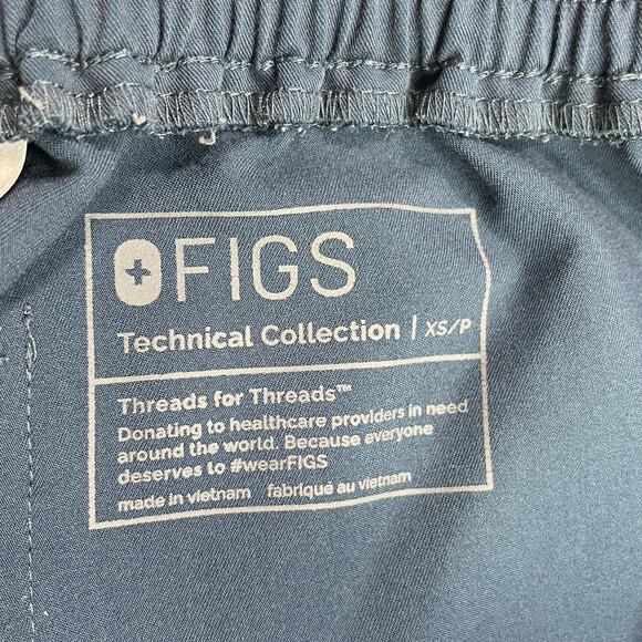 Figs Scrub Set Dark Harbor Casma Scrub Top XXS Figs Yola Skinny Scrub Pants XSP - Picture 7 of 16